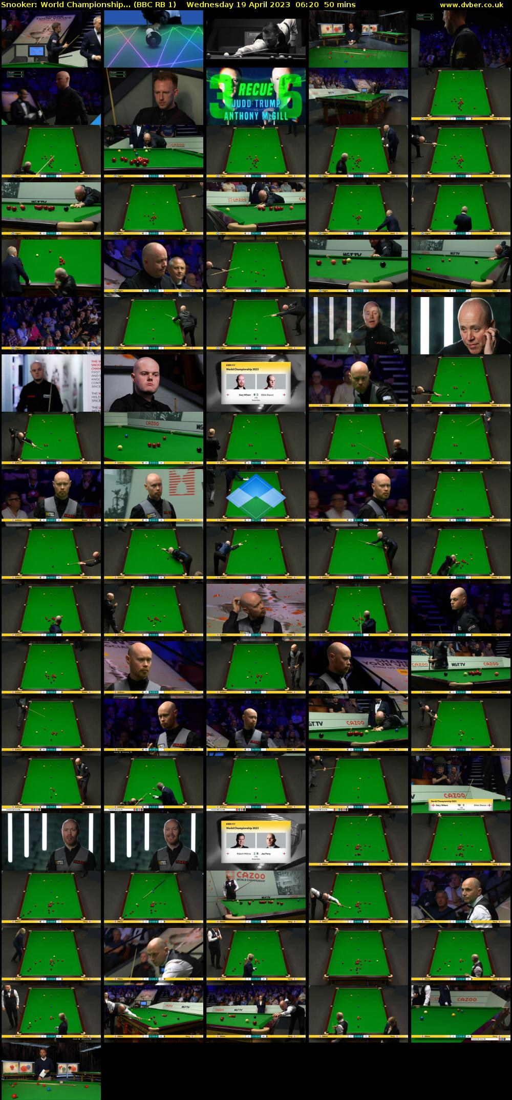 Snooker: World Championship... (BBC RB 1) Wednesday 19 April 2023 06:20 - 07:10