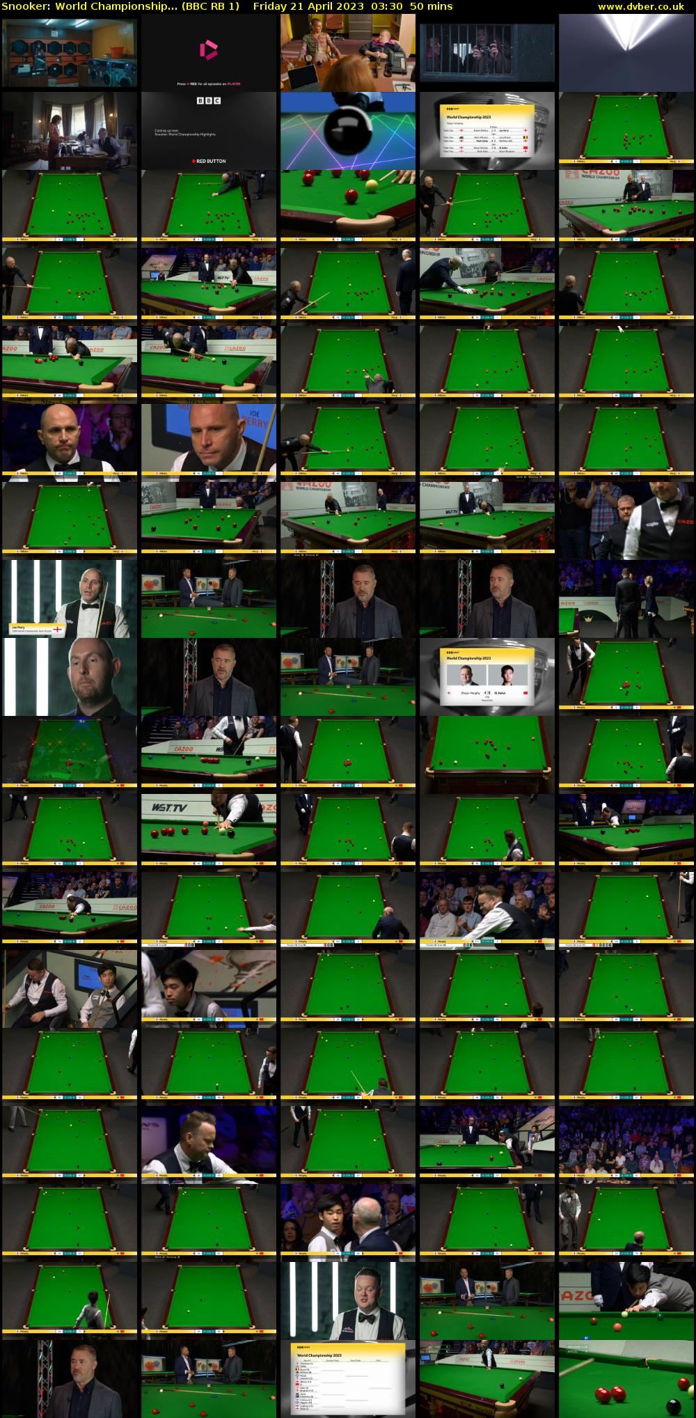 Snooker: World Championship... (BBC RB 1) Friday 21 April 2023 03:30 - 04:20