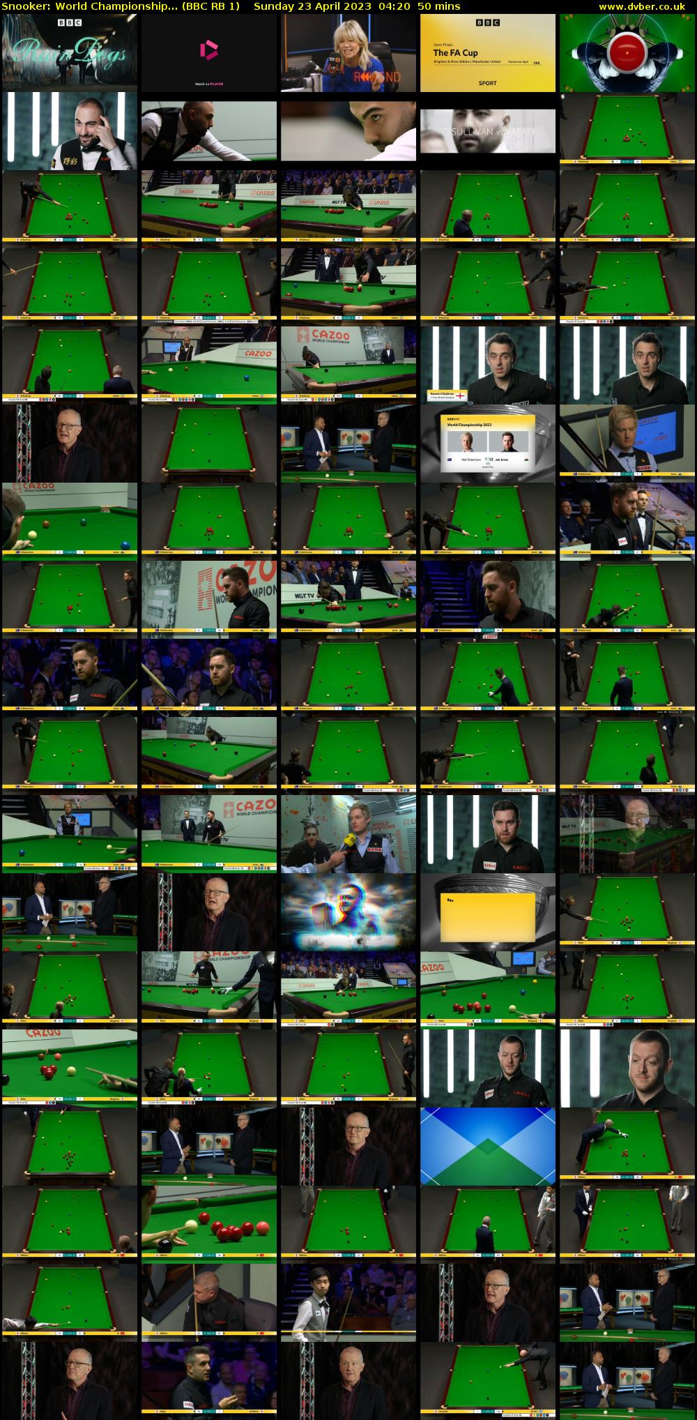 Snooker: World Championship... (BBC RB 1) Sunday 23 April 2023 04:20 - 05:10