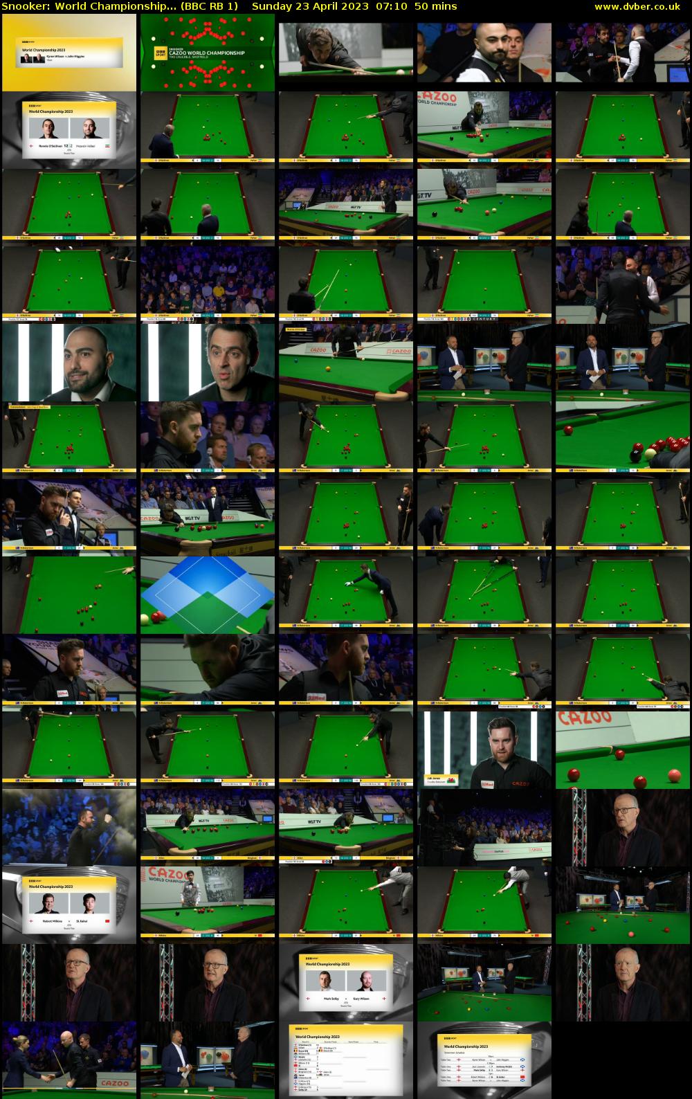 Snooker: World Championship... (BBC RB 1) Sunday 23 April 2023 07:10 - 08:00