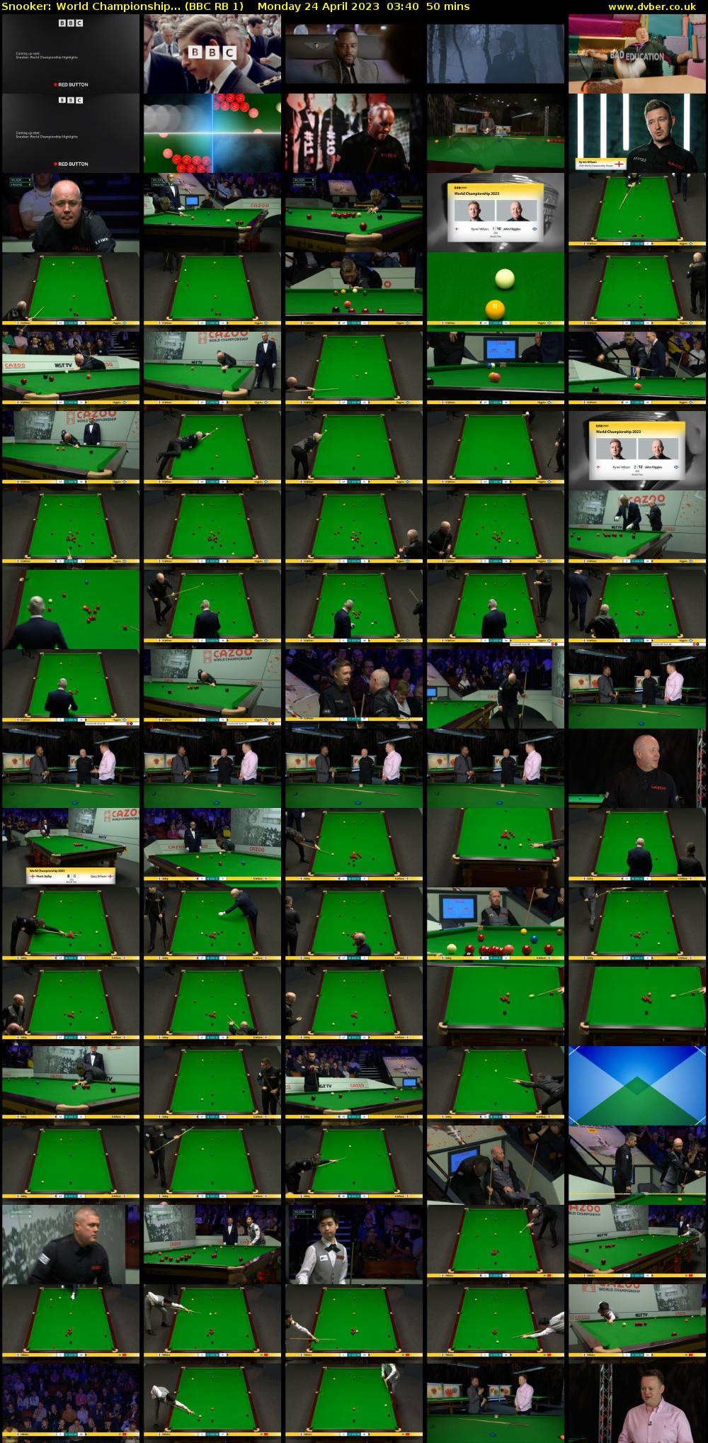 Snooker: World Championship... (BBC RB 1) Monday 24 April 2023 03:40 - 04:30