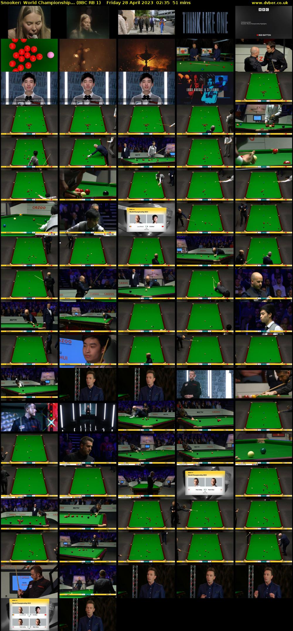 Snooker: World Championship... (BBC RB 1) Friday 28 April 2023 02:35 - 03:26