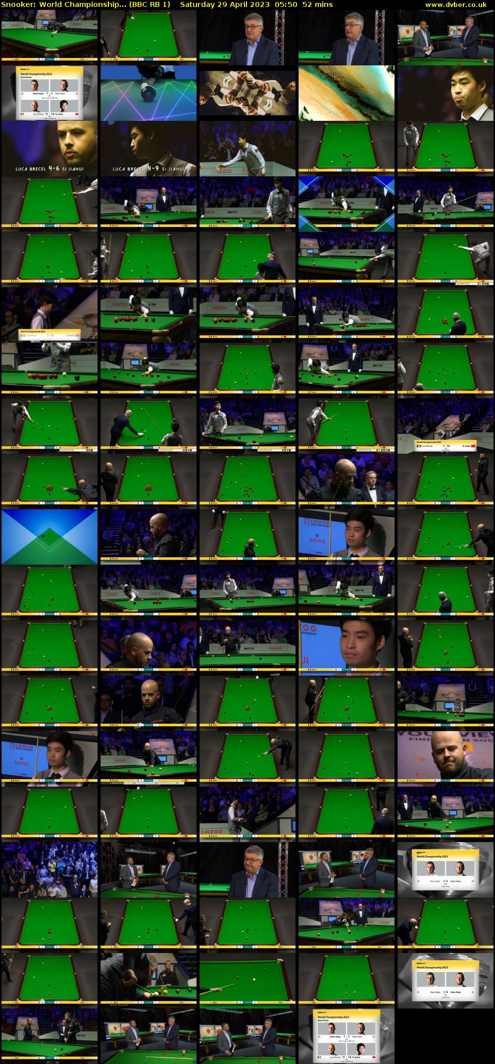 Snooker: World Championship... (BBC RB 1) Saturday 29 April 2023 05:50 - 06:42