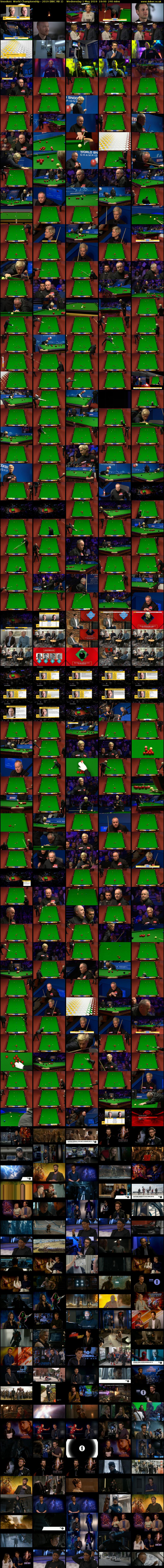 Snooker: World Championship - 2019 (BBC RB 1) Wednesday 1 May 2019 19:00 - 23:00