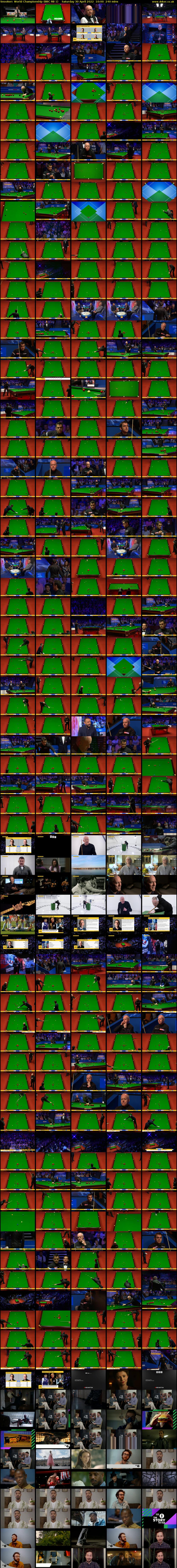 Snooker: World Championship (BBC RB 1) Saturday 30 April 2022 10:00 - 14:00