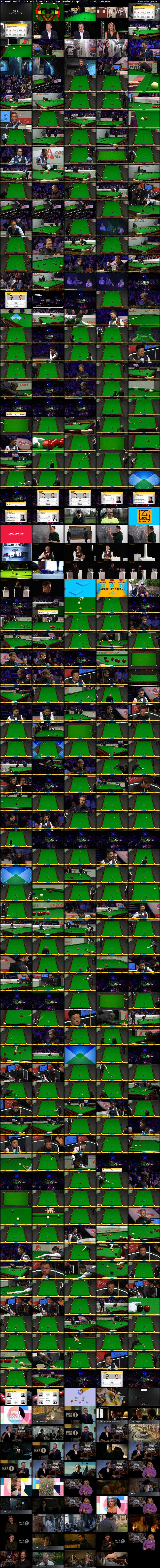 Snooker: World Championship (BBC RB 1) Wednesday 24 April 2024 10:00 - 14:00