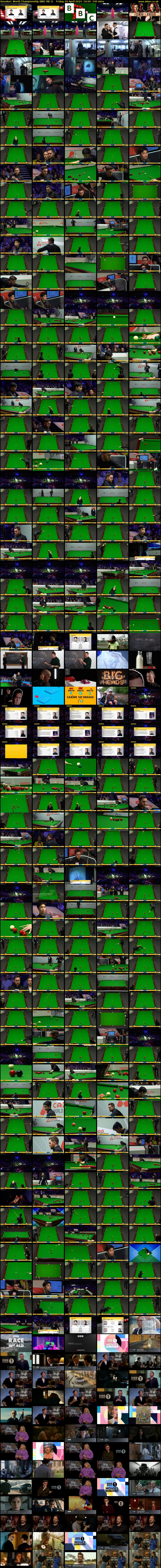 Snooker: World Championship (BBC RB 1) Friday 26 April 2024 10:00 - 14:00