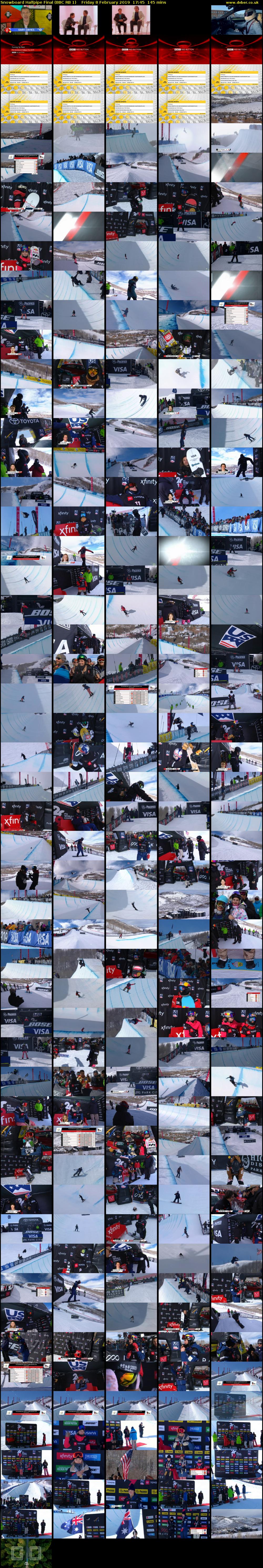 Snowboard Halfpipe Final (BBC RB 1) Friday 8 February 2019 17:45 - 20:10
