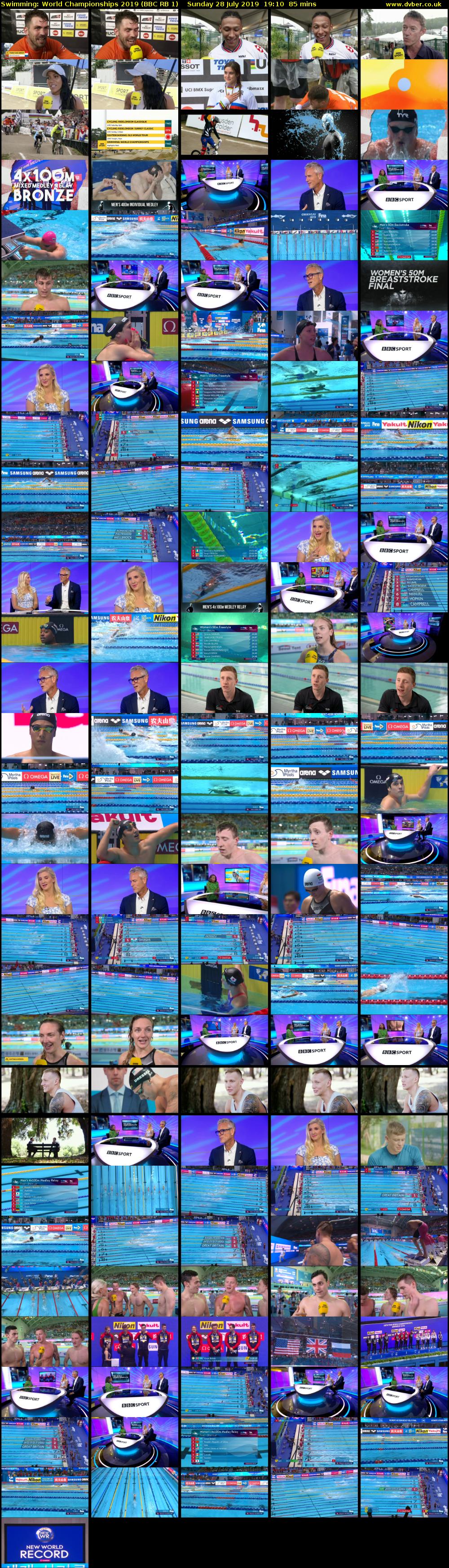 Swimming: World Championships 2019 (BBC RB 1) Sunday 28 July 2019 19:10 - 20:35
