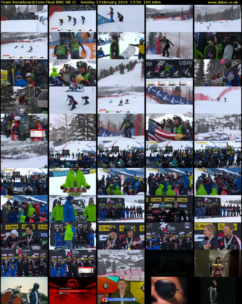 Team Snowboardcross Final (BBC RB 1) Sunday 3 February 2019 17:50 - 19:35