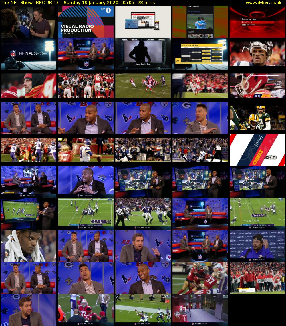 The NFL Show (BBC RB 1) Sunday 19 January 2020 02:05 - 02:33