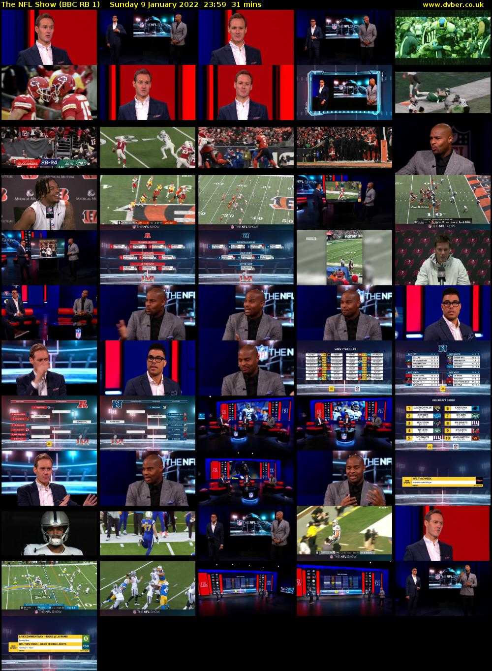 The NFL Show (BBC RB 1) Sunday 9 January 2022 23:59 - 00:30