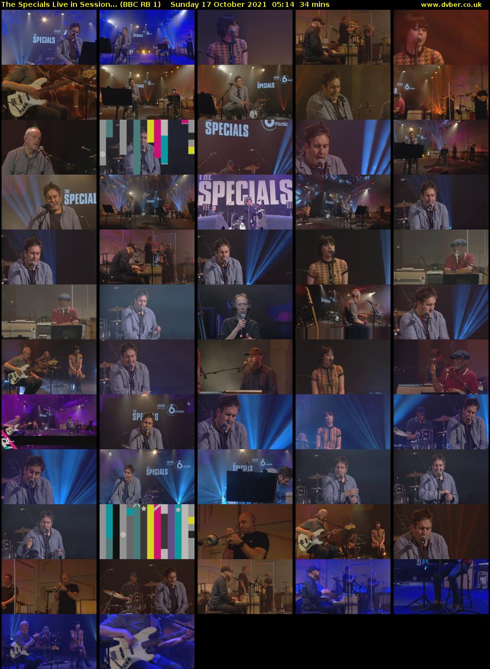 The Specials Live in Session... (BBC RB 1) Sunday 17 October 2021 05:14 - 05:48