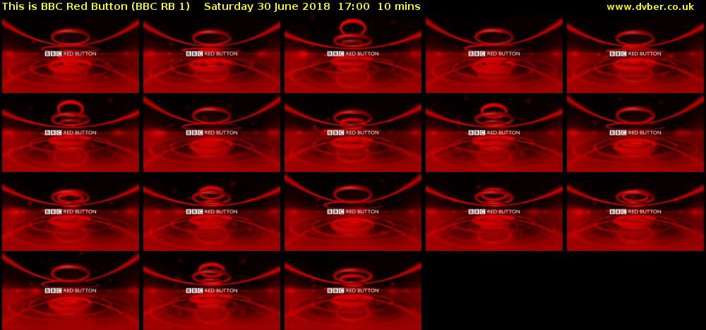 This is BBC Red Button (BBC RB 1) Saturday 30 June 2018 17:00 - 17:10