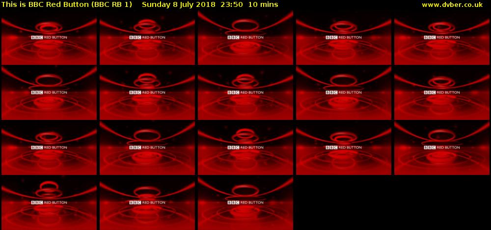 This is BBC Red Button (BBC RB 1) Sunday 8 July 2018 23:50 - 00:00