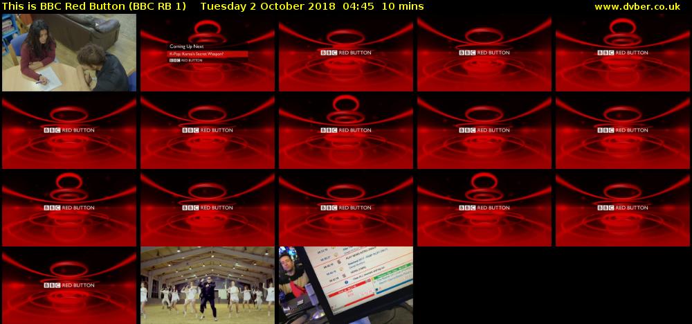 This is BBC Red Button (BBC RB 1) Tuesday 2 October 2018 04:45 - 04:55
