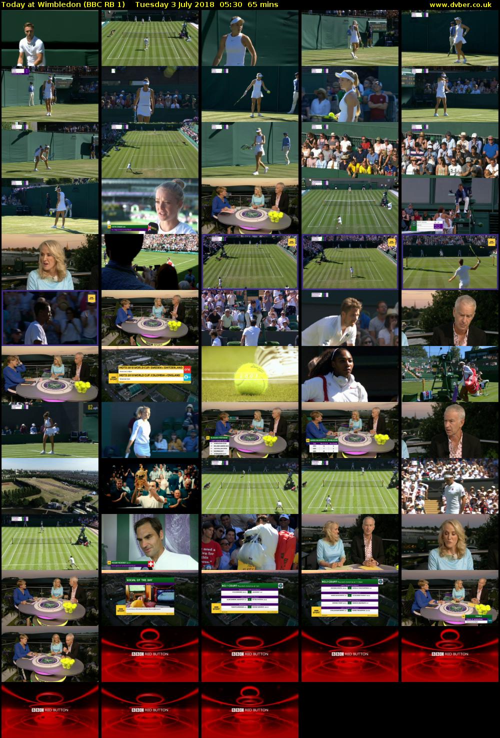 Today at Wimbledon (BBC RB 1) Tuesday 3 July 2018 05:30 - 06:35