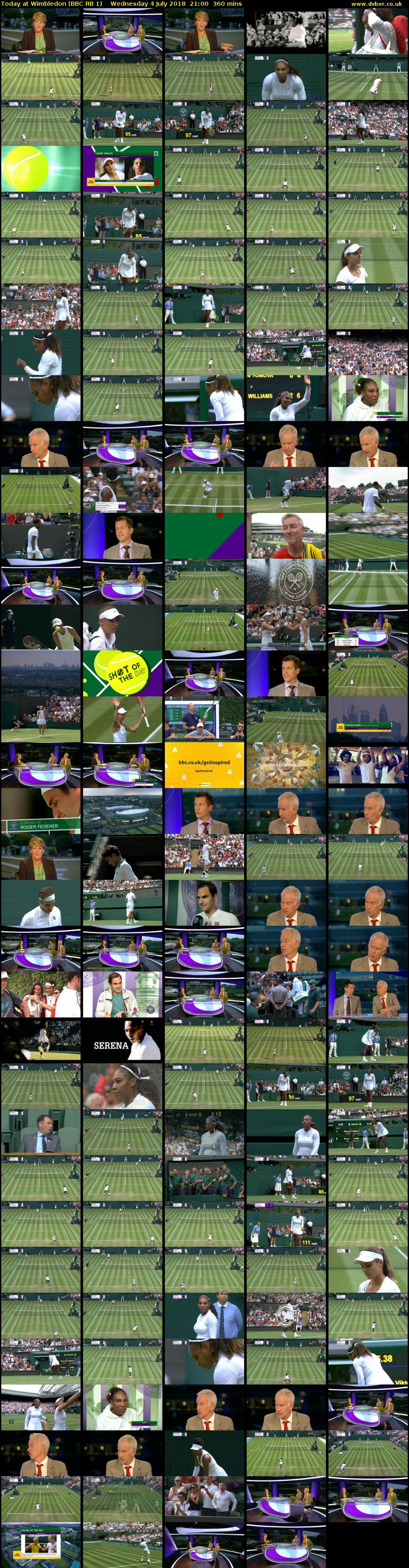 Today at Wimbledon (BBC RB 1) Wednesday 4 July 2018 21:00 - 03:00