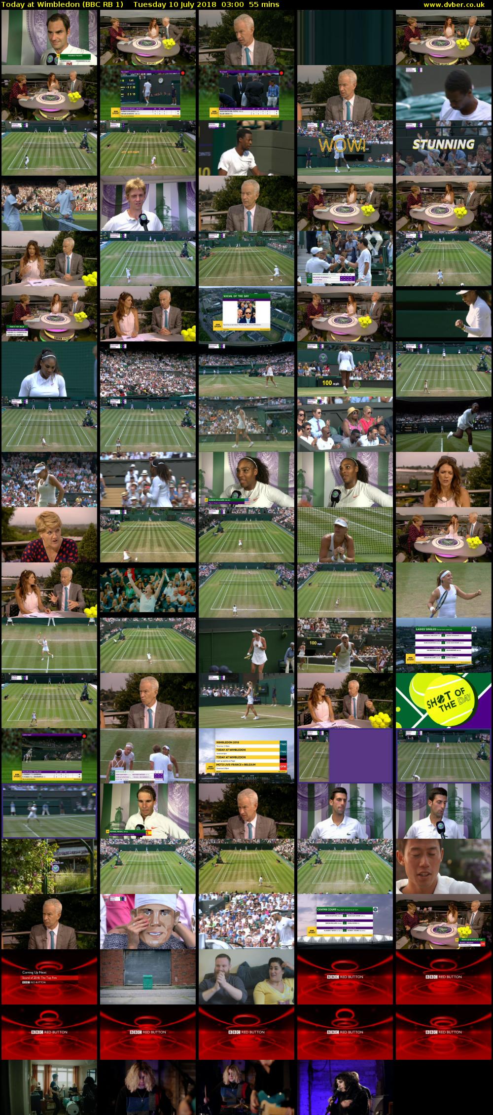 Today at Wimbledon (BBC RB 1) Tuesday 10 July 2018 03:00 - 03:55