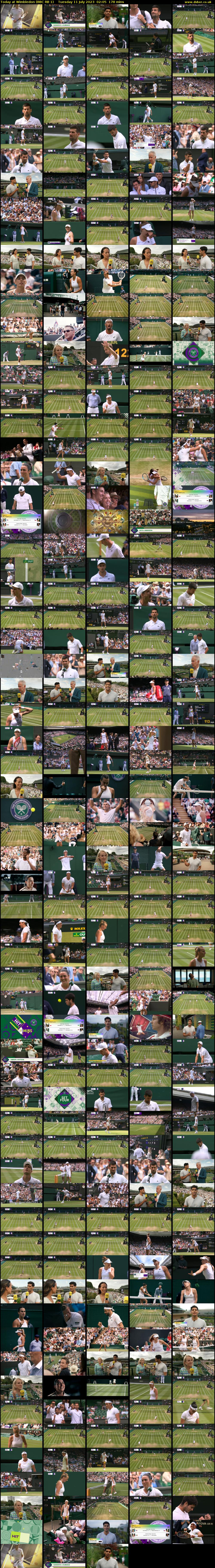 Today at Wimbledon (BBC RB 1) Tuesday 11 July 2023 02:05 - 05:03