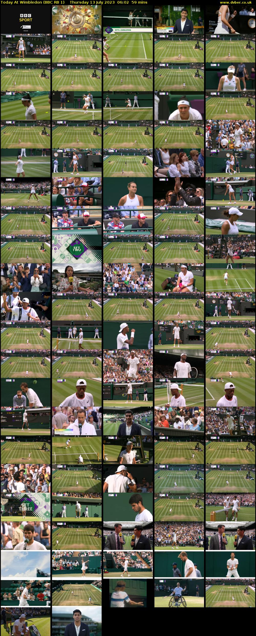 Today at Wimbledon (BBC RB 1) Thursday 13 July 2023 06:02 - 07:01