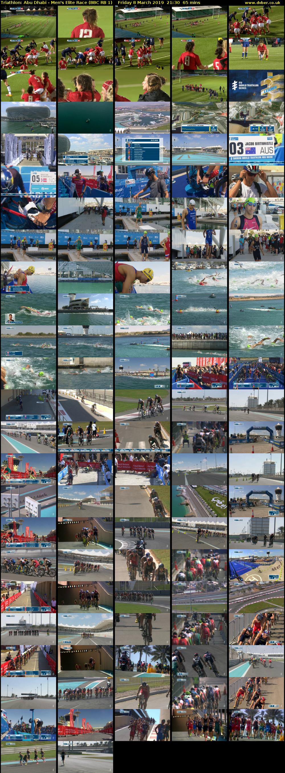 Triathlon: Abu Dhabi - Men's Elite Race (BBC RB 1) Friday 8 March 2019 21:30 - 22:35