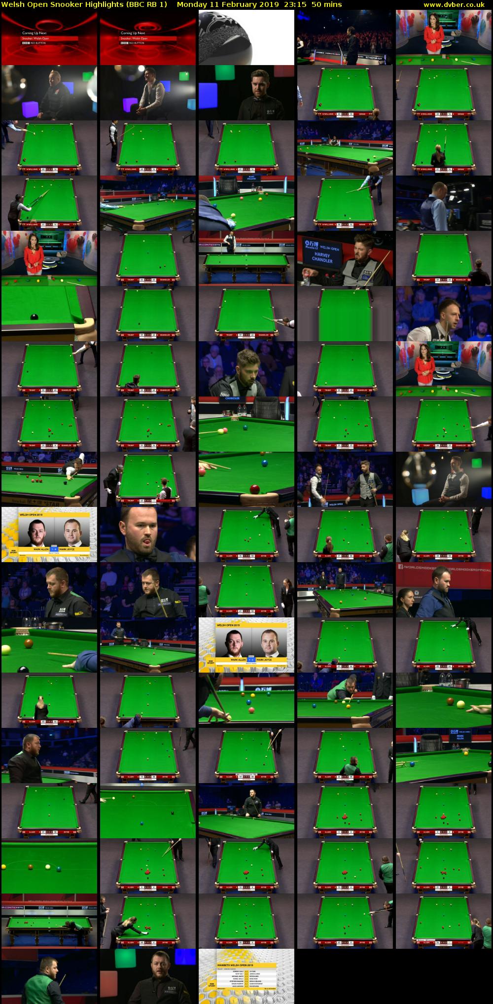 Welsh Open Snooker Highlights (BBC RB 1) Monday 11 February 2019 23:15 - 00:05