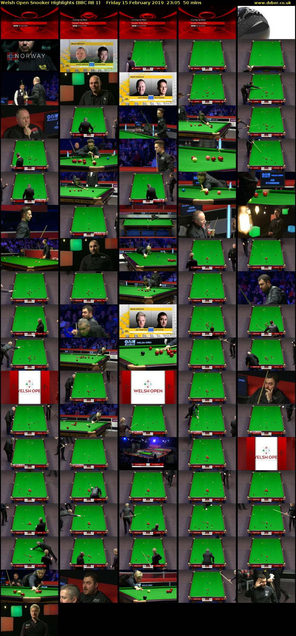 Welsh Open Snooker Highlights (BBC RB 1) Friday 15 February 2019 23:05 - 23:55