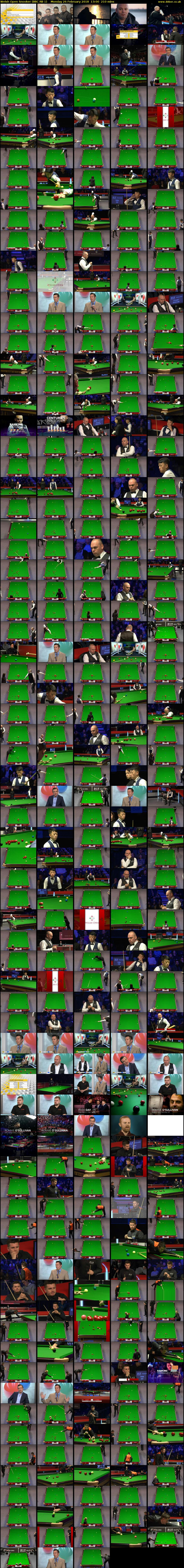 Welsh Open Snooker (BBC RB 1) Monday 26 February 2018 13:00 - 16:30