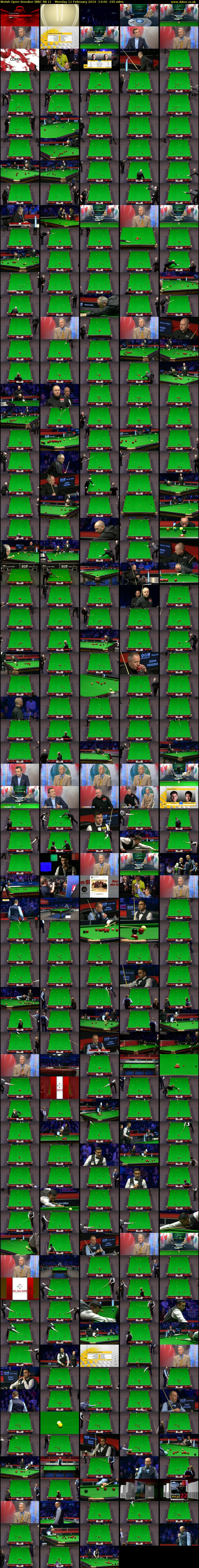 Welsh Open Snooker (BBC RB 1) Monday 11 February 2019 13:00 - 16:15