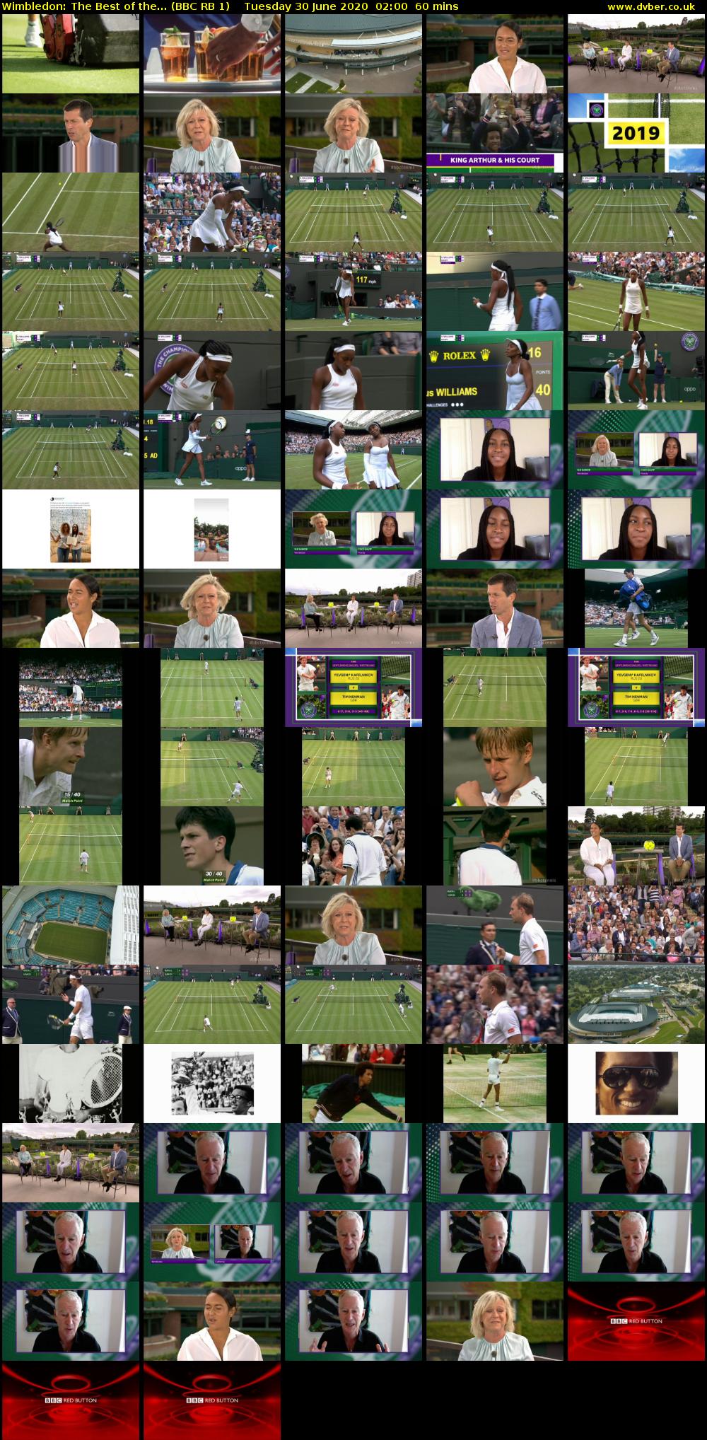 Wimbledon: The Best of the... (BBC RB 1) Tuesday 30 June 2020 02:00 - 03:00