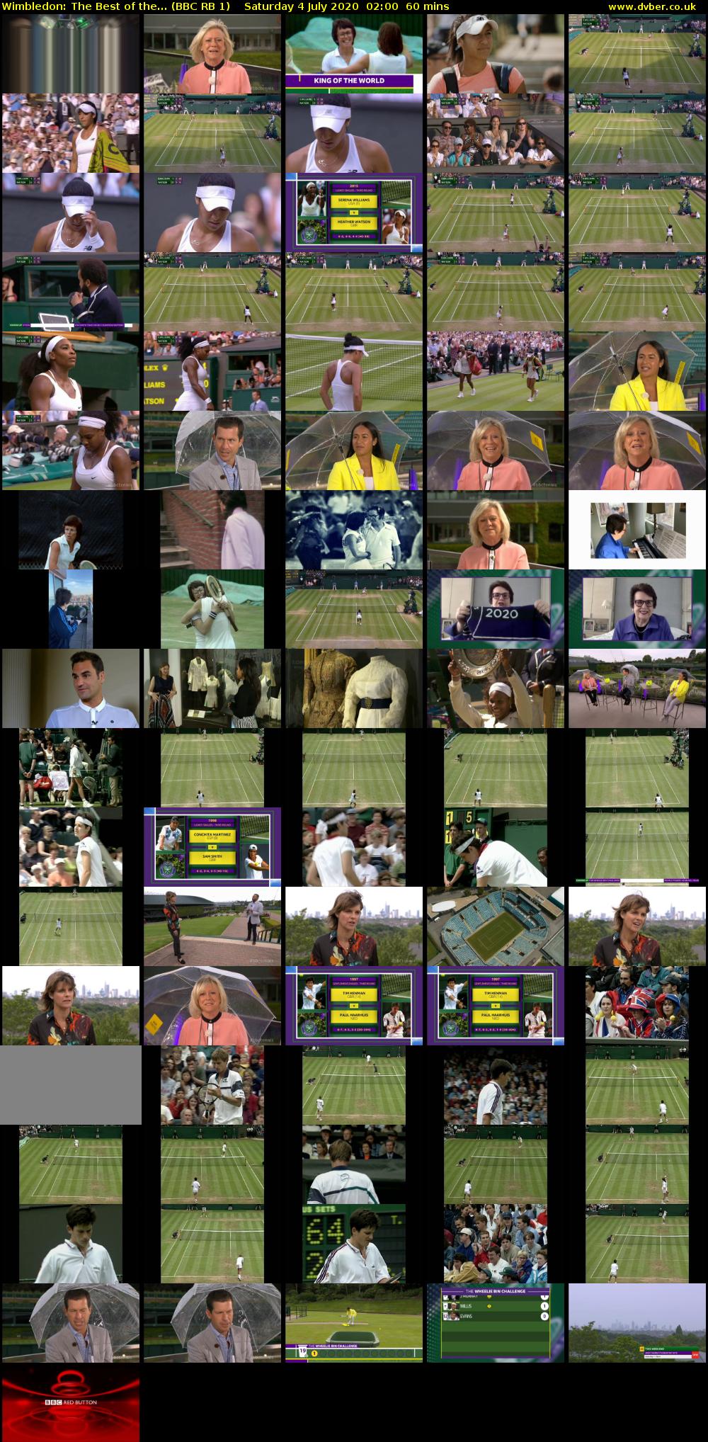 Wimbledon: The Best of the... (BBC RB 1) Saturday 4 July 2020 02:00 - 03:00