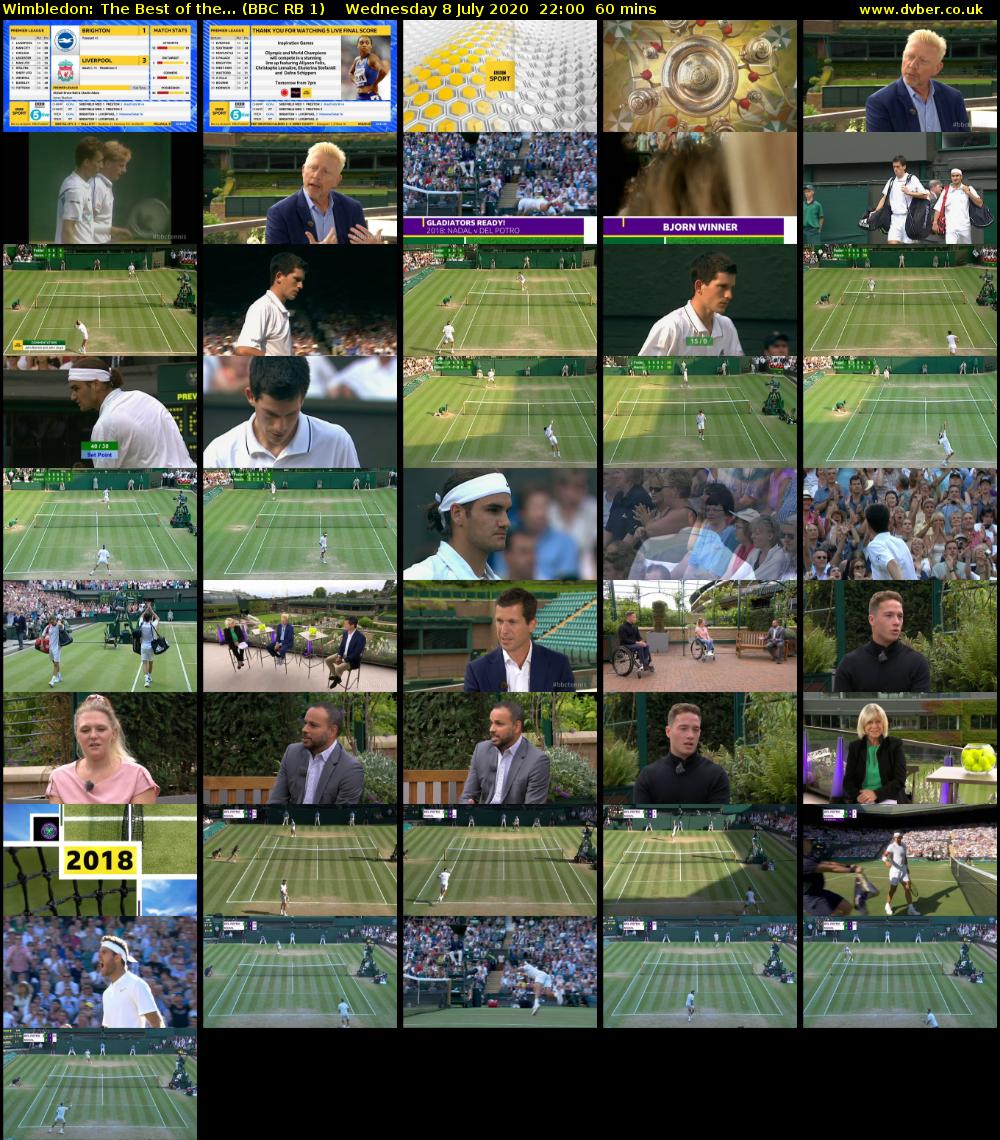 Wimbledon: The Best of the... (BBC RB 1) Wednesday 8 July 2020 22:00 - 23:00