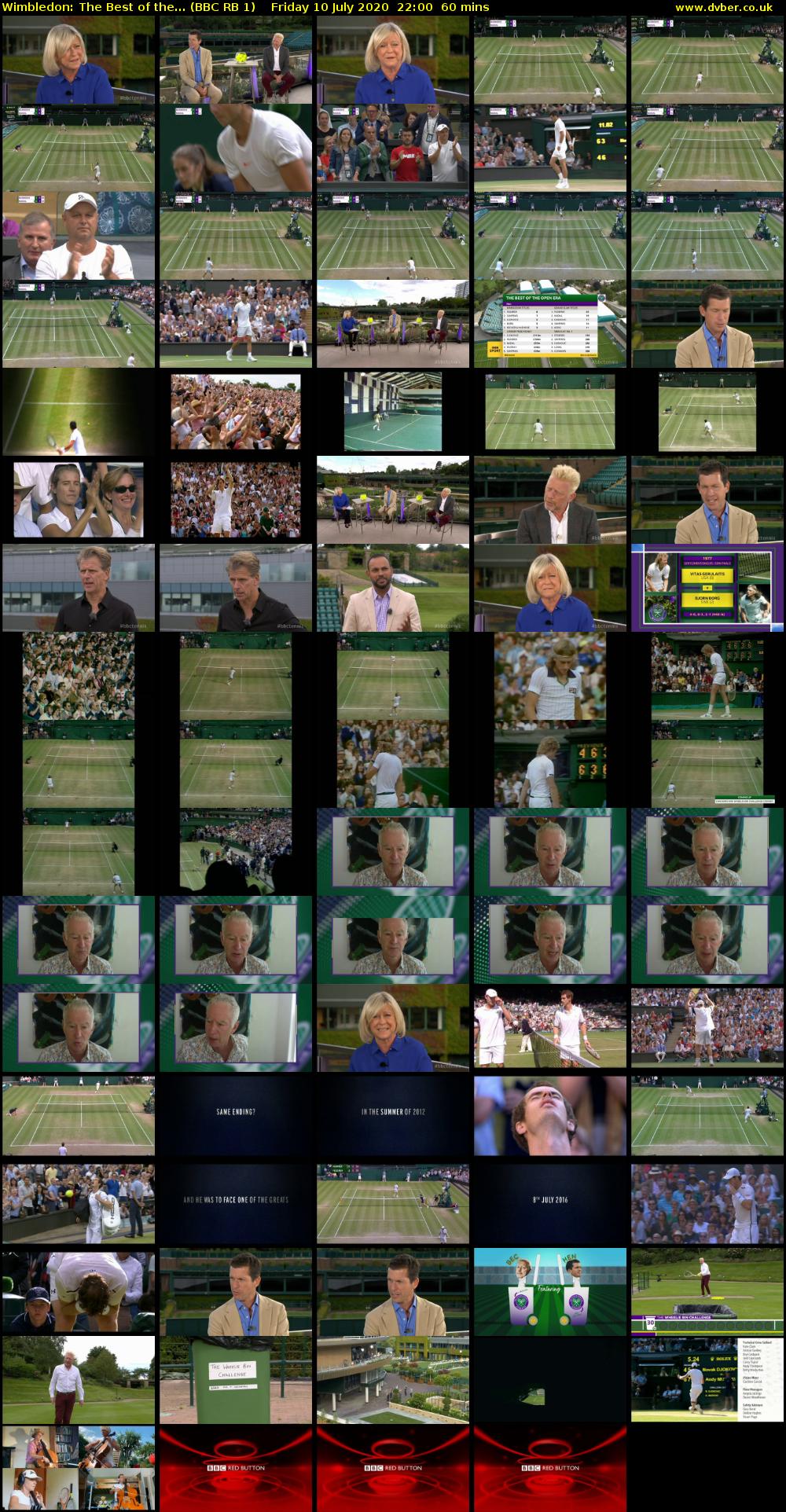 Wimbledon: The Best of the... (BBC RB 1) Friday 10 July 2020 22:00 - 23:00