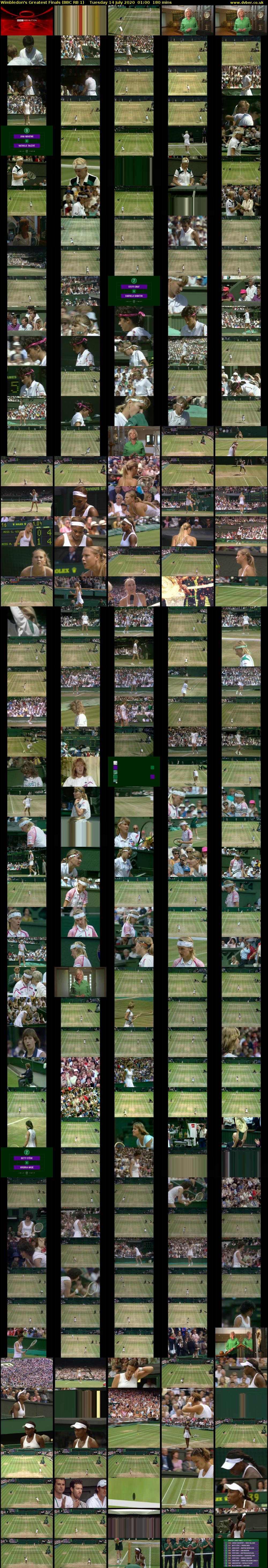 Wimbledon's Greatest Finals (BBC RB 1) Tuesday 14 July 2020 01:00 - 04:00