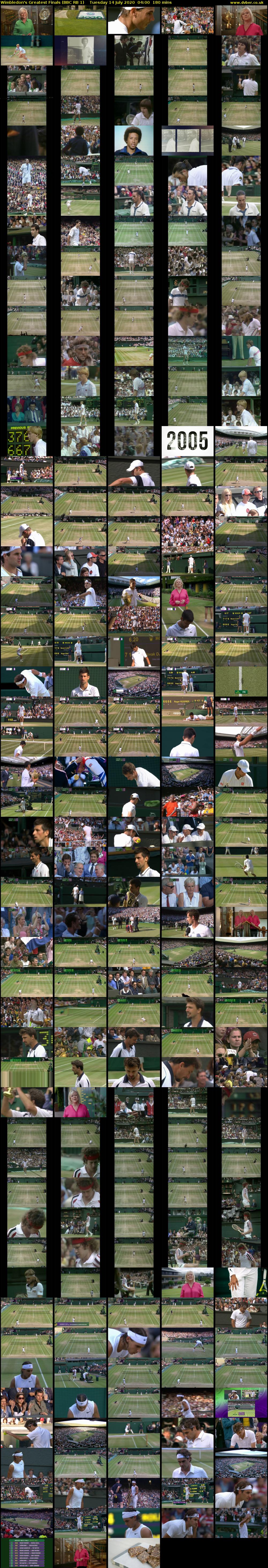 Wimbledon's Greatest Finals (BBC RB 1) Tuesday 14 July 2020 04:00 - 07:00