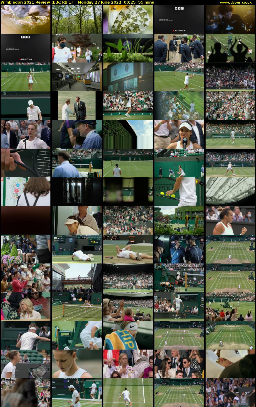 Wimbledon 2021 Review (BBC RB 1) Monday 27 June 2022 00:25 - 01:20