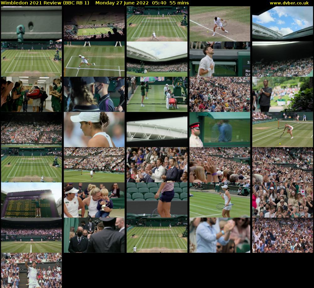 Wimbledon 2021 Review (BBC RB 1) Monday 27 June 2022 05:40 - 06:35
