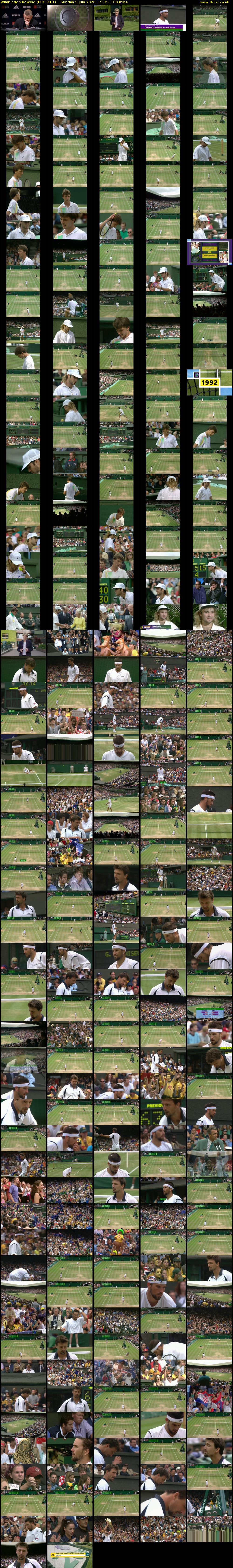 Wimbledon Rewind (BBC RB 1) Sunday 5 July 2020 15:35 - 18:35