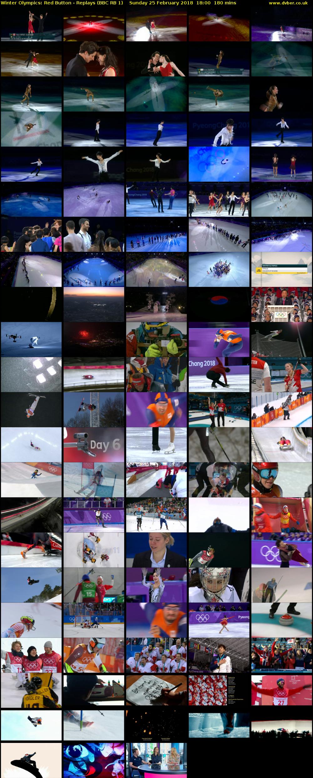 Winter Olympics: Red Button - Replays (BBC RB 1) Sunday 25 February 2018 18:00 - 21:00