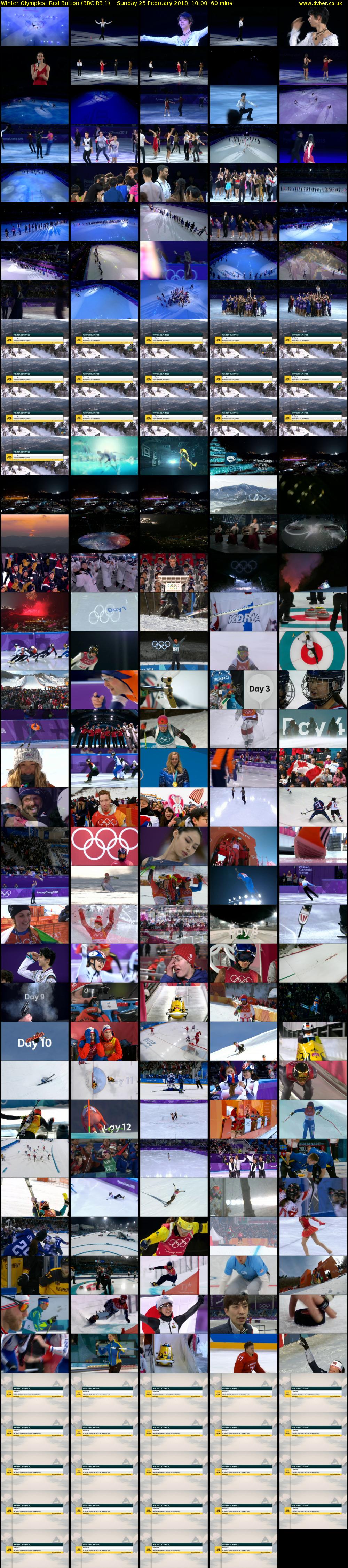 Winter Olympics: Red Button (BBC RB 1) Sunday 25 February 2018 10:00 - 11:00