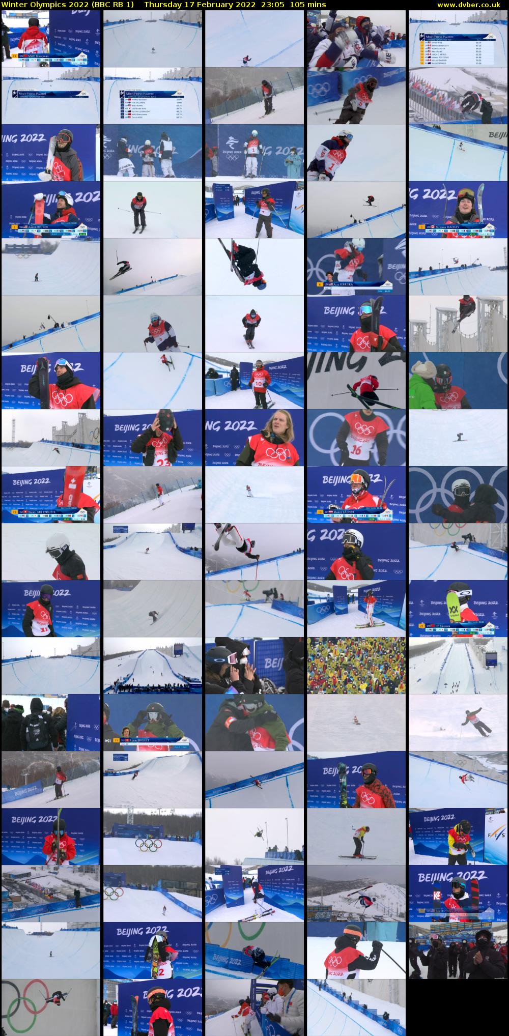 Winter Olympics 2022 (BBC RB 1) Thursday 17 February 2022 23:05 - 00:50