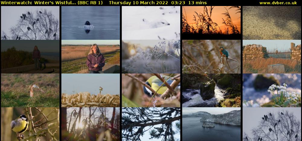 Winterwatch: Winter's Wistful... (BBC RB 1) Thursday 10 March 2022 03:23 - 03:36