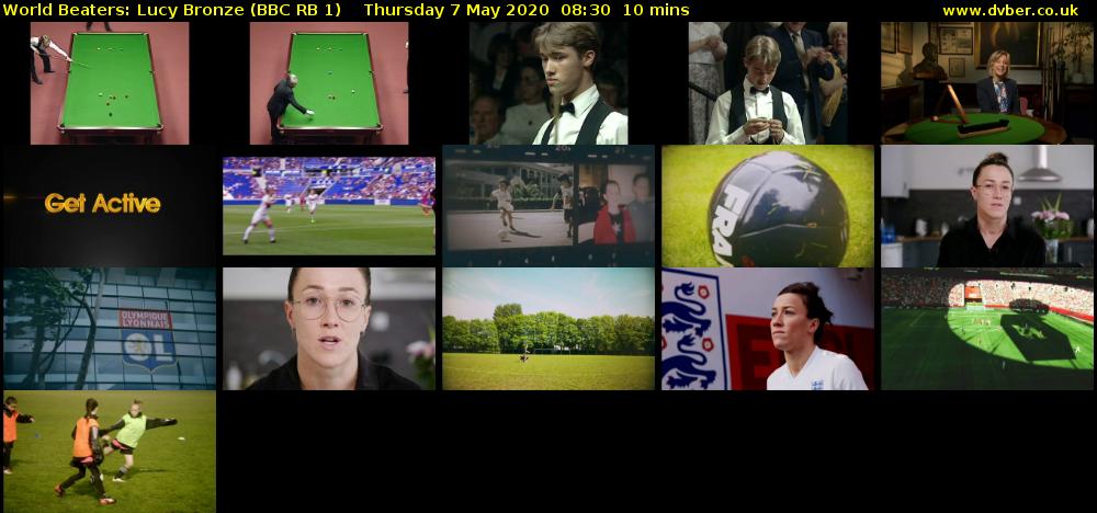 World Beaters: Lucy Bronze (BBC RB 1) Thursday 7 May 2020 08:30 - 08:40