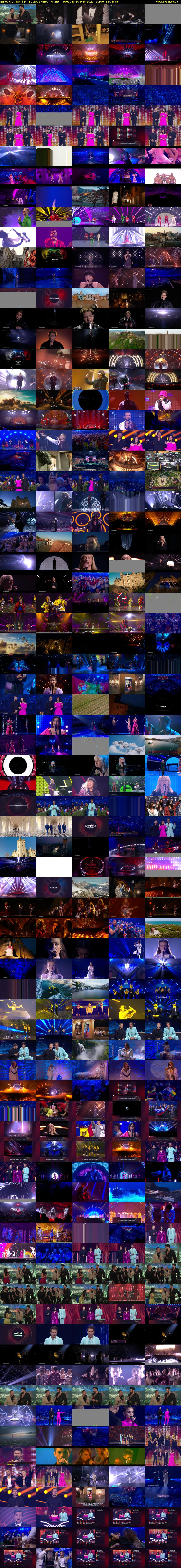 Eurovision Semi-Finals 2022 (BBC THREE) Tuesday 10 May 2022 20:00 - 22:10
