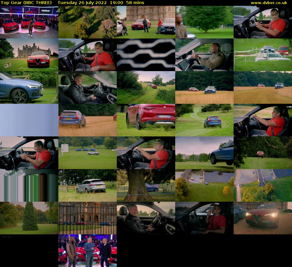 Top Gear (BBC THREE) Tuesday 26 July 2022 19:00 - 19:58