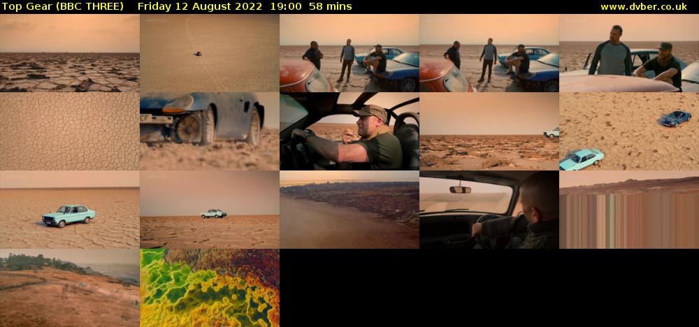 Top Gear (BBC THREE) Friday 12 August 2022 19:00 - 19:58
