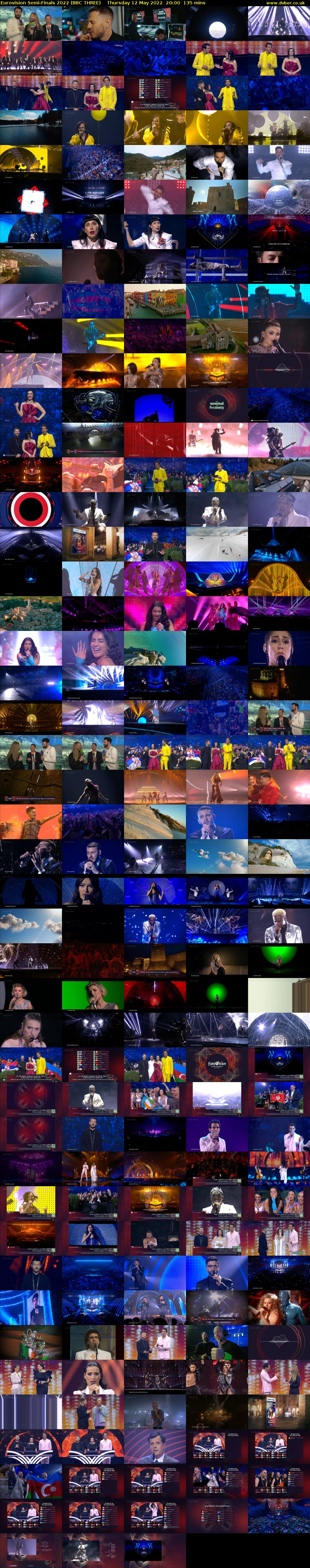 Eurovision Semi-Finals 2022 (BBC THREE) Thursday 12 May 2022 20:00 - 22:15