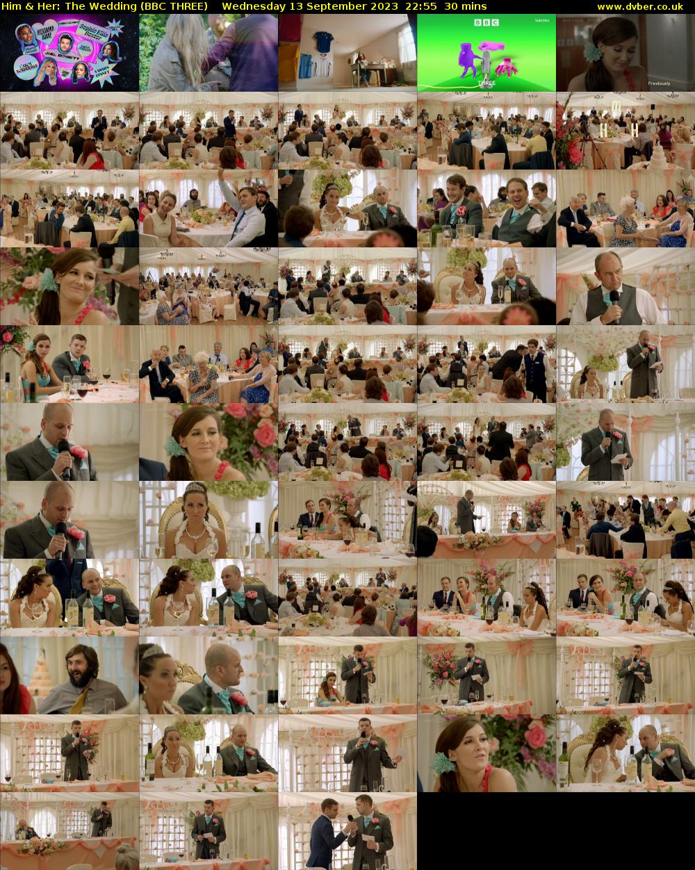 Him & Her: The Wedding (BBC THREE) Wednesday 13 September 2023 22:55 - 23:25
