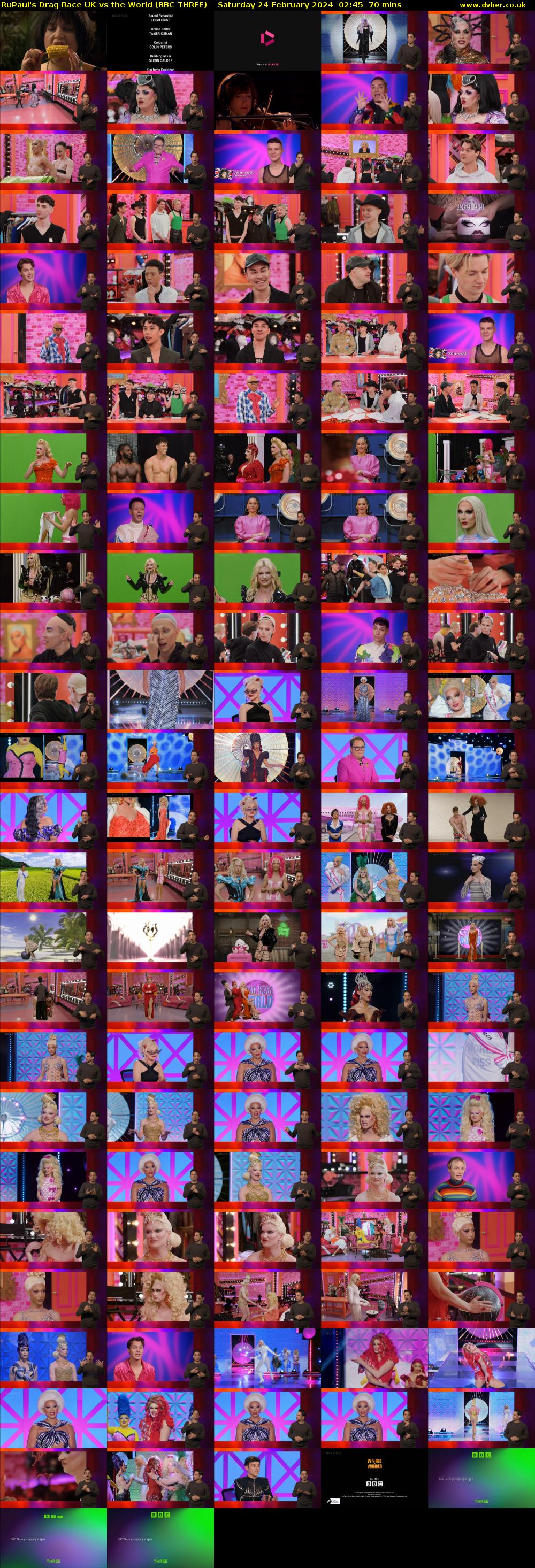 RuPaul's Drag Race UK vs The World (BBC THREE) Saturday 24 February 2024 02:45 - 03:55